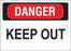 Danger Keep Out- 10"w x 7"h Decal