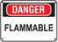 "Danger Flammable" Polyethylene Sign