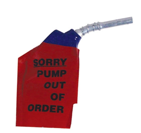 Plastic Nozzle Sleeve- "Sorry Pump Out Of Order"