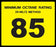 Octane Rating Decal- Standard 85