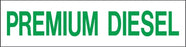 Pump Decal- Green on White, "Premium Diesel"