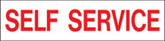 Pump Decal- Red on White, "Self Service"