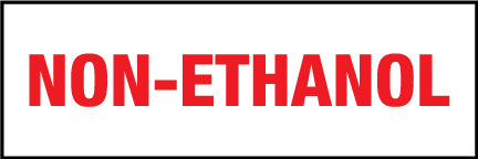 Non-Ethanol Pump Decal_Red on White