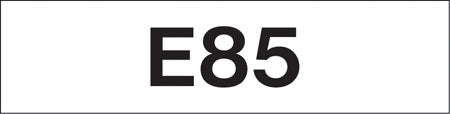 Pump Decal- Black on White, "E85"