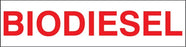 Pump Decal- Red on White, "Biodiesel"