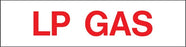 Pump Decal- Red on White, "LP Gas"