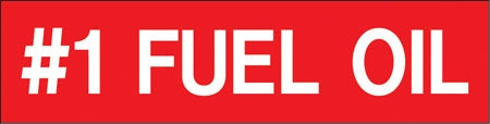 Pump Decal- White on Red, "#1 Fuel Oil"