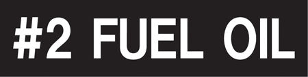 Pump Decal- White on Black, "#2 Fuel Oil"