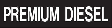 Pump Decal- White on Black, "PREMIUM DIESEL"