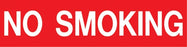 Pump Decal- White on Red, "No Smoking"
