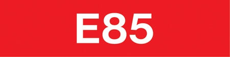 Pump Decal- White on Red, "E85"