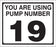 Pump Decal- Black on White, "You are using Pump Number 19"