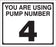 Pump Decal- Black on White, "You are using Pump Number 4"