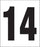 Pump Decal- Black on White, "Number 14"