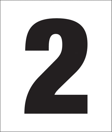 Pump Decal- Black on White, "Number 2"