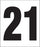 Pump Decal- Black on White, "Number 21"