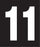 Pump Decal- White on Black, "Number 11"