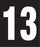 Pump Decal- White on Black, "Number 13"