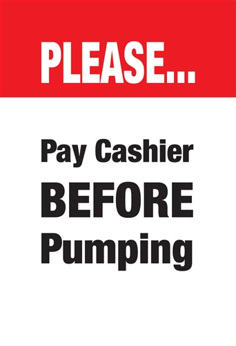 Please pay cashier squawker insert