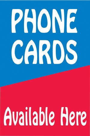 Reusable Static Cling- "Phone Cards"
