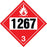 10.75" Square Truck Placard- "1267" Crude Oil Class 3