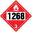 10.75" Square Truck Placard- "1268" Petroleum Distillates Class 3