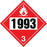 10.75" Square Truck Placard- "1993" Combustible Liquid Class 3