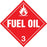 10.75" Square Truck Placard- "Fuel Oil" Class 3