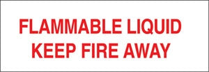 Flammable Liquid Keep Fire Away- 13"w x 4.5"h Truck Decal
