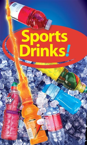 Sports Drinks- 12" x 20" Vertical Pump Topper