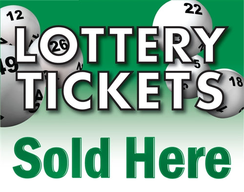 Lottery Tickets- 12" x 20" Pump Topper Insert