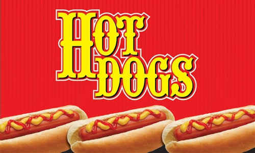 Hot Dogs- 12" x 20" Pump Topper Insert