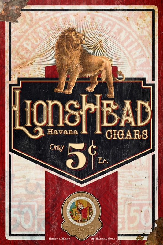 LionHead Havana Cigar Sign
