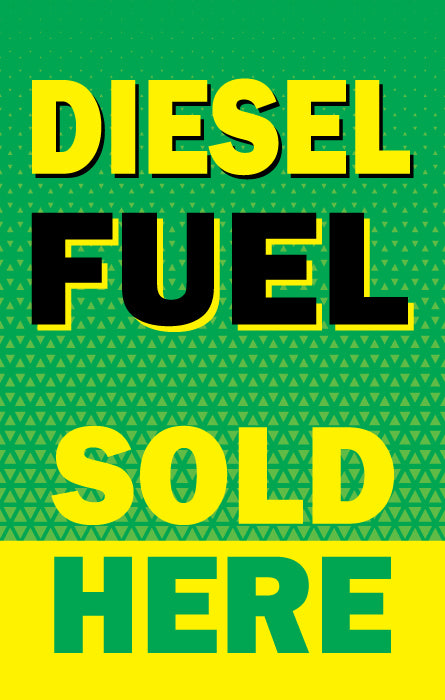 Diesel Fuel Sold Here- 28" x 44" .020 Styrene Insert
