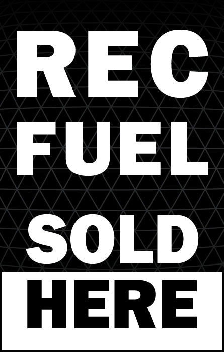 REC Fuel Sold Here- 28" x 44" .020 Styrene Insert