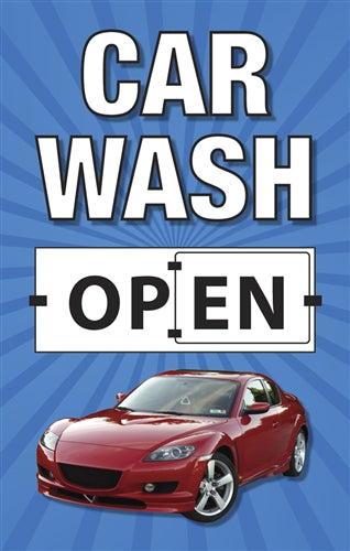 28" x 44" Flip Panel- Car Wash Open or Closed